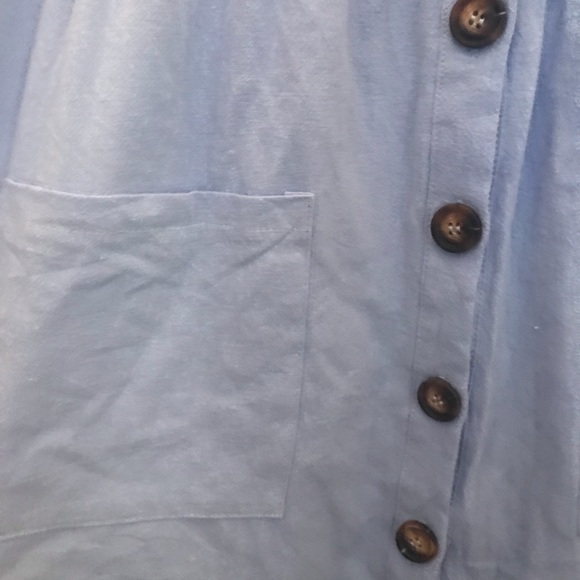 NWT Blue Button-Down Midi Dress - Picture 2 of 3